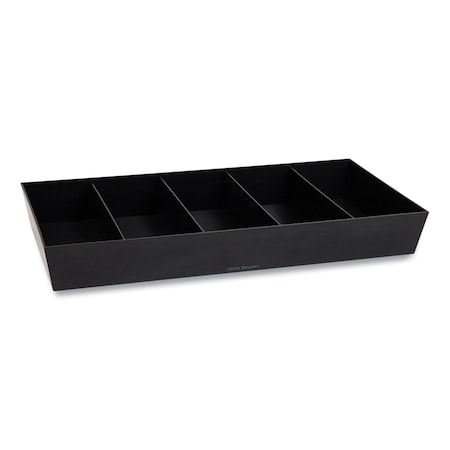 Mind Reader Anchor Collection 5-Compartment Snack Organizer, 12 x 24 x 3.25, Black SNACKORGT-BLK